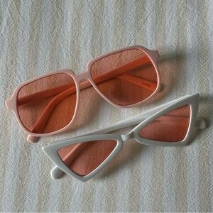 Retro Duo Pink Lens Sunglasses
